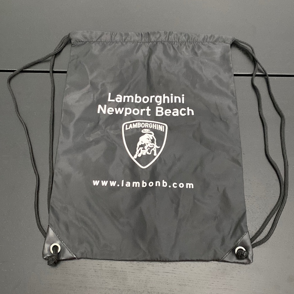 Lamborghini Newport Beach Nylon Backpack with Leather Trim